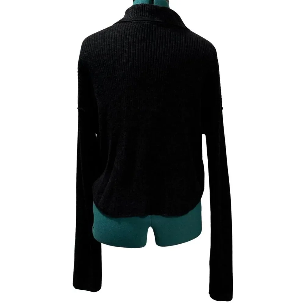 Free People Ella Sweater Shirt – Black, Medium (M), NWOT - Picture 5 of 9